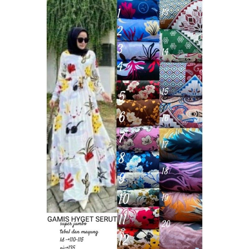 gamis wanita cewek putri tebal jumbo murah hyget terlaris termurah dress muslim fashion wanita jumbo