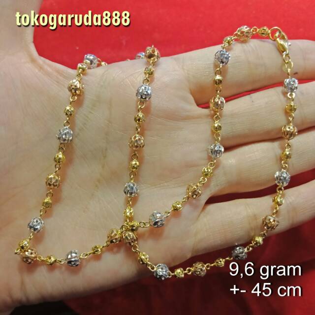 Kalung rantai tali anak dan dewasa emas asli kadar 700 70% 22 surabaya 3 dimensi warna gold whitegold rosegold