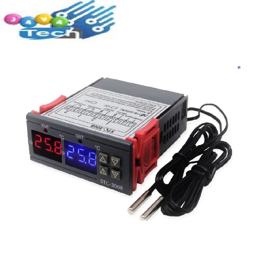 STC-3008 Termostat Digital 110V-220V AC 12V DC Dual Thermostat