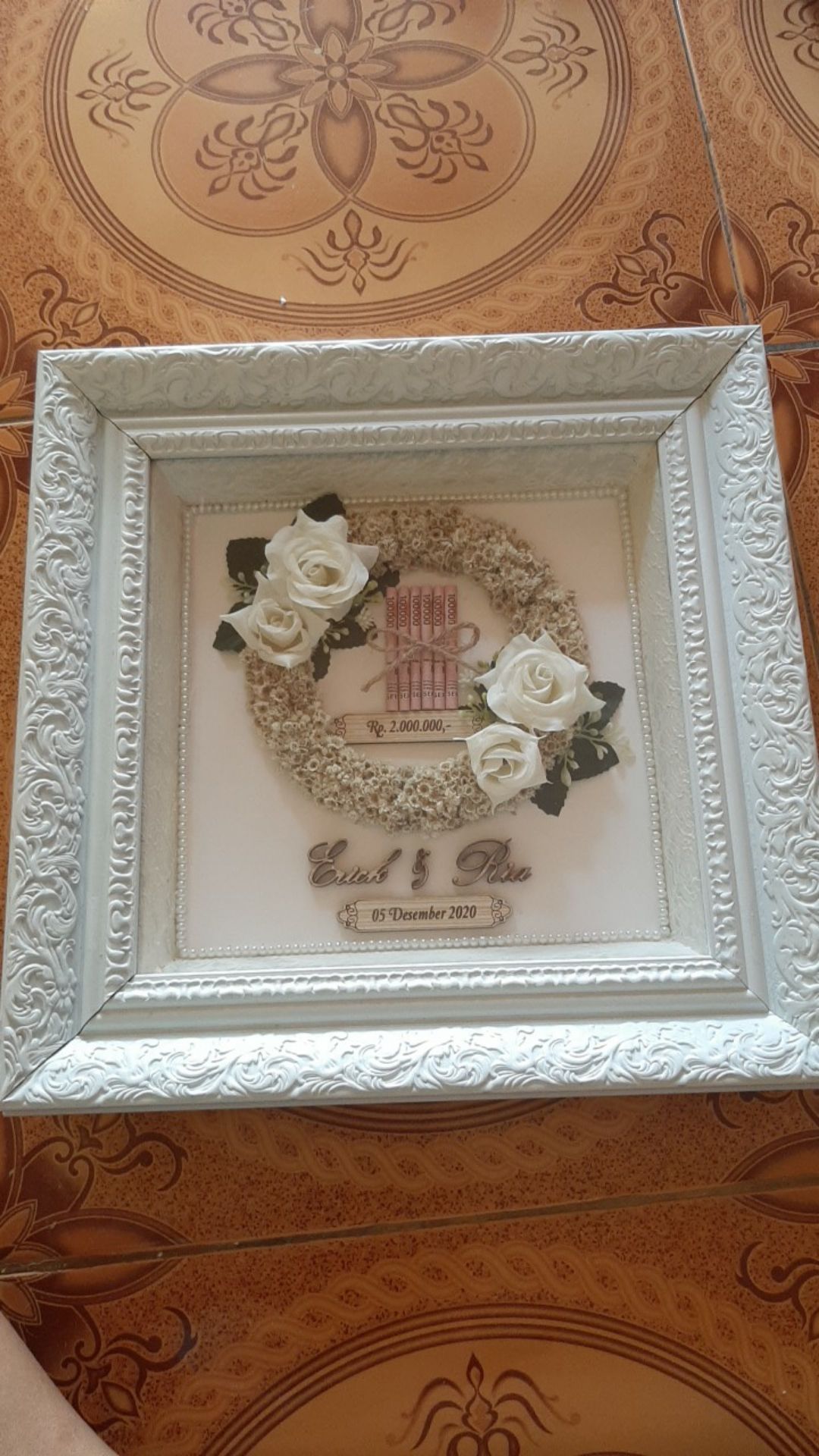 Mahar Rustik Frame Ukir Segi Empat