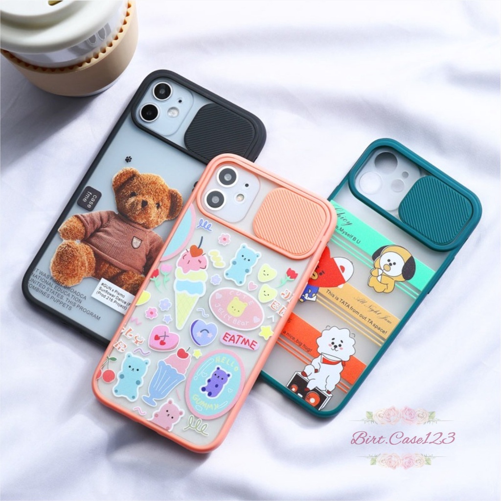 SOFTCASE SLIDE KAMERA BEAR OPPO VIVO SAMSUNG XIAOMI REALME IPHONE ALL TYPE BC6428