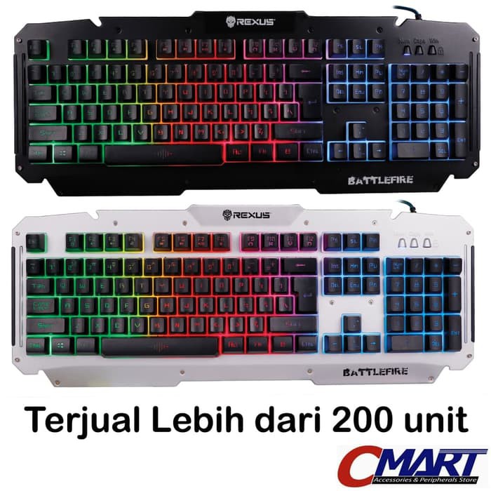 Rexus Keyboard Gaming K9D Semi Mechanical 19 Keys Anti Ghost - RX-K9D - Hitam