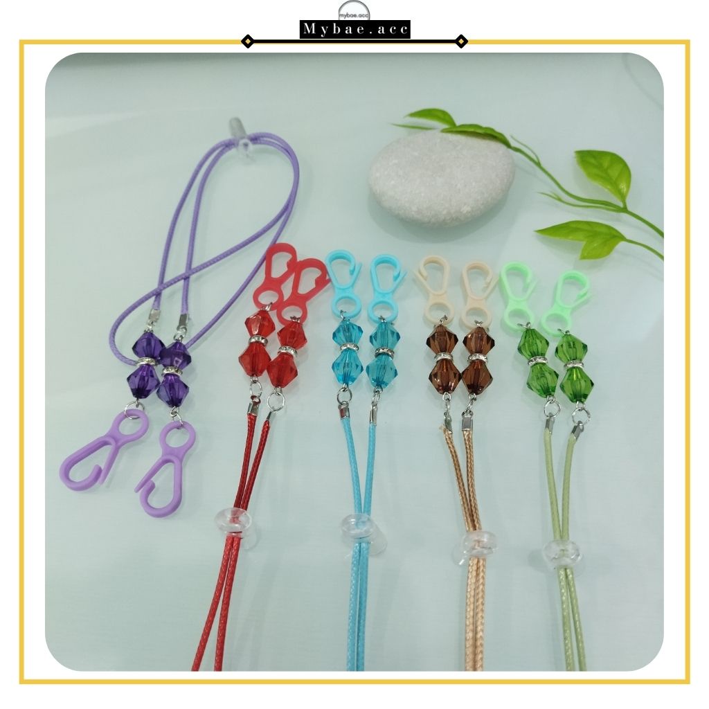 COD Tali Masker Kalung Masker MUTIARA Tali Masker Hijab Kalung Masker Hijab Kalung Masker Serut Stra