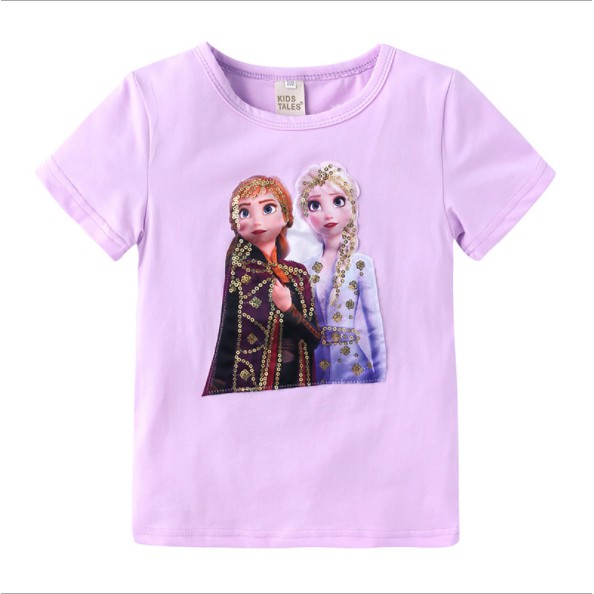 Baju LED Anak Cewe Baju Lampu Menyala Perempuan Frozen Import