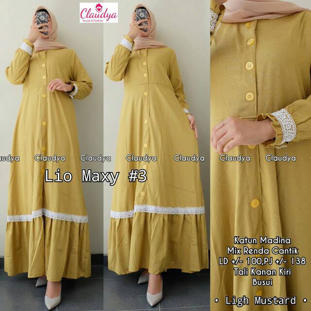 Audry Maxy Size M L XXL XXXL Crinkle Airflow Premium Dress Wanita