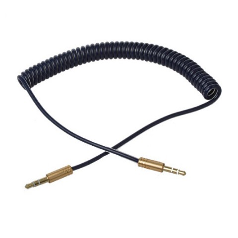 Kabel AUX Jack 3.5mm HiFi Spring - Black