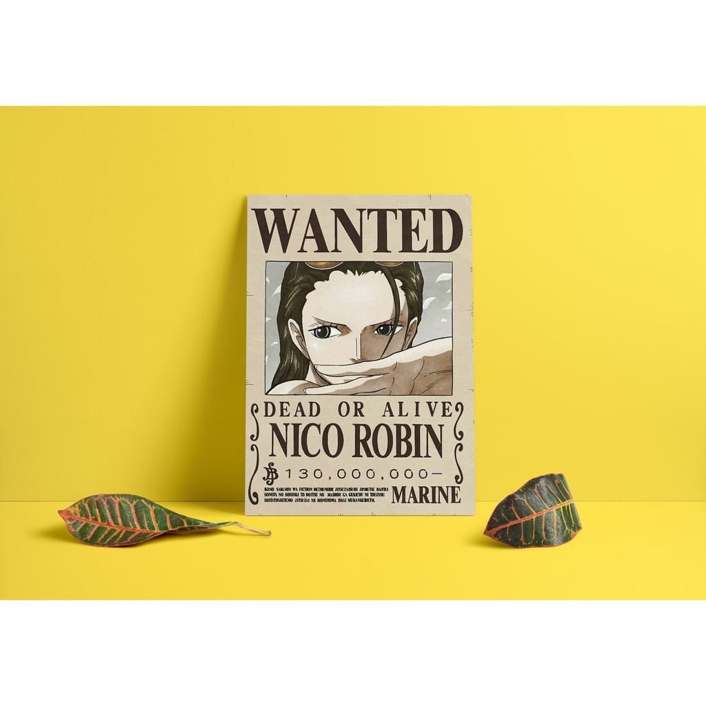 Hiasan Dinding Poster Kayu One Piece M8 Robin (20X30CM)