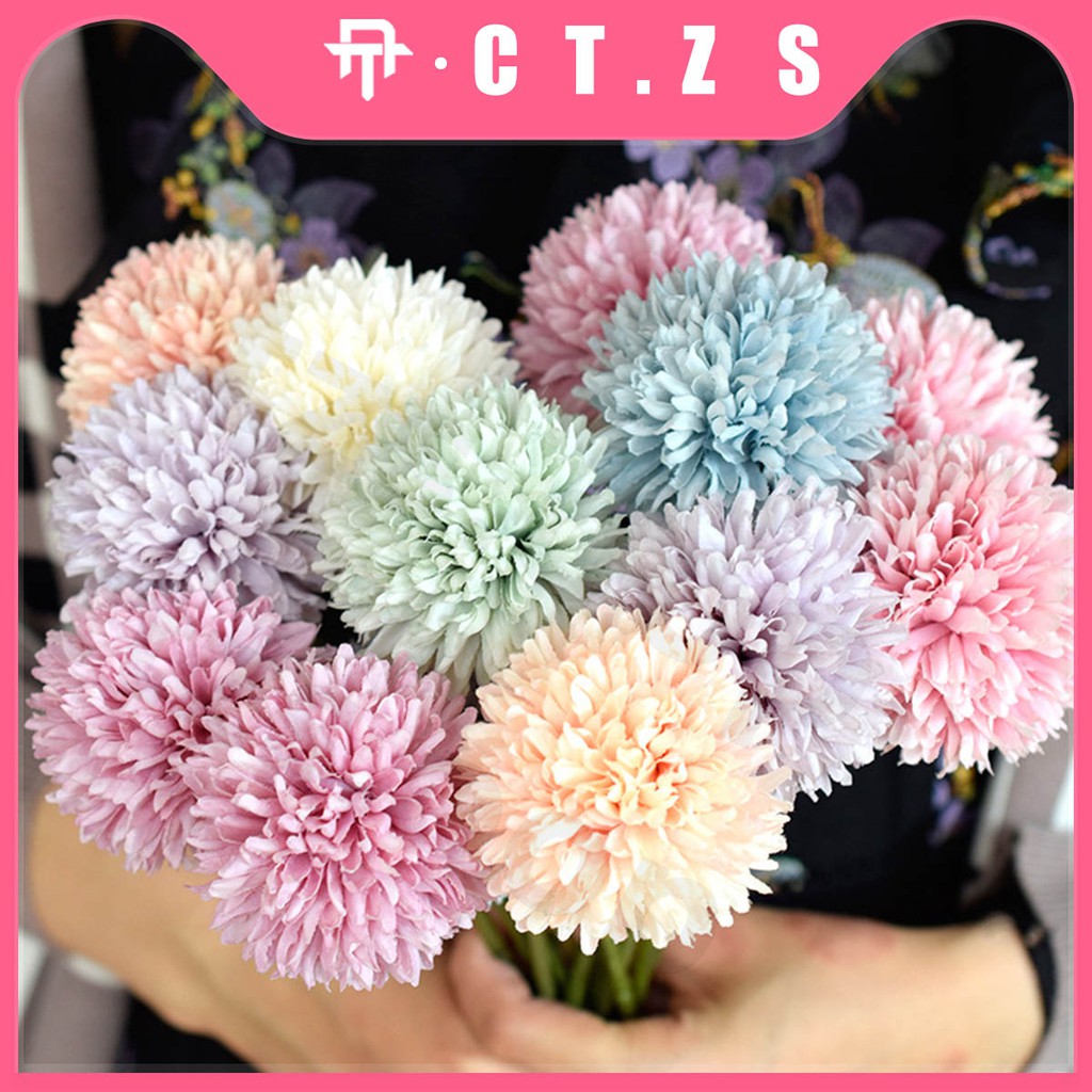 【CT】Bunga Plastik Dandelion  - Bunga Hydrangea - Bunga Dekorasi Hiasan Pesta Rumah