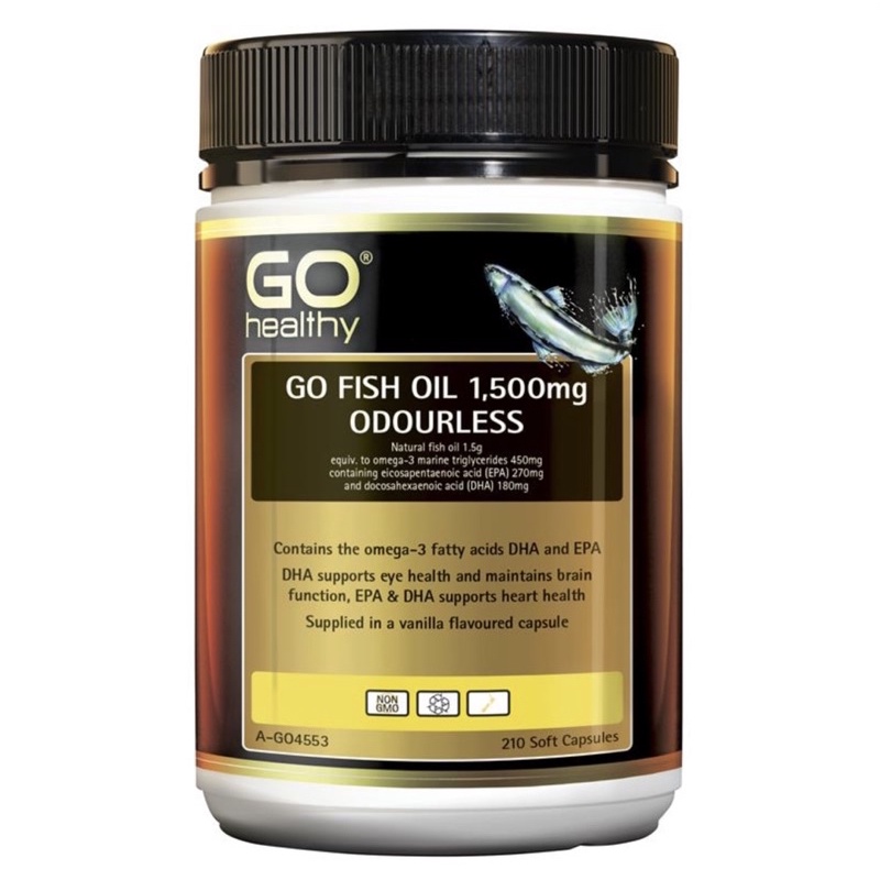 GO Healthy Fish Oil 1500mg Odourless 210 Capsules