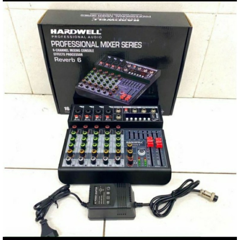 MIXER HARDWELL REVERB 6 ORIGINAL MIXER 6CHANNEL