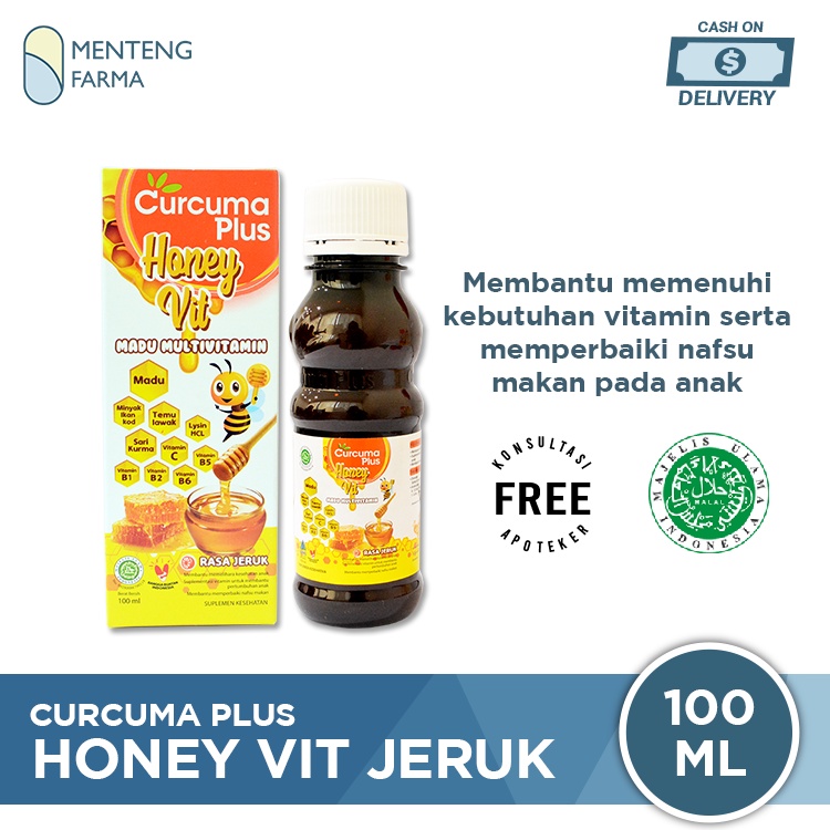 Curcuma Plus Honey Vit Jeruk 100 mL - Madu Multivitamin Anak