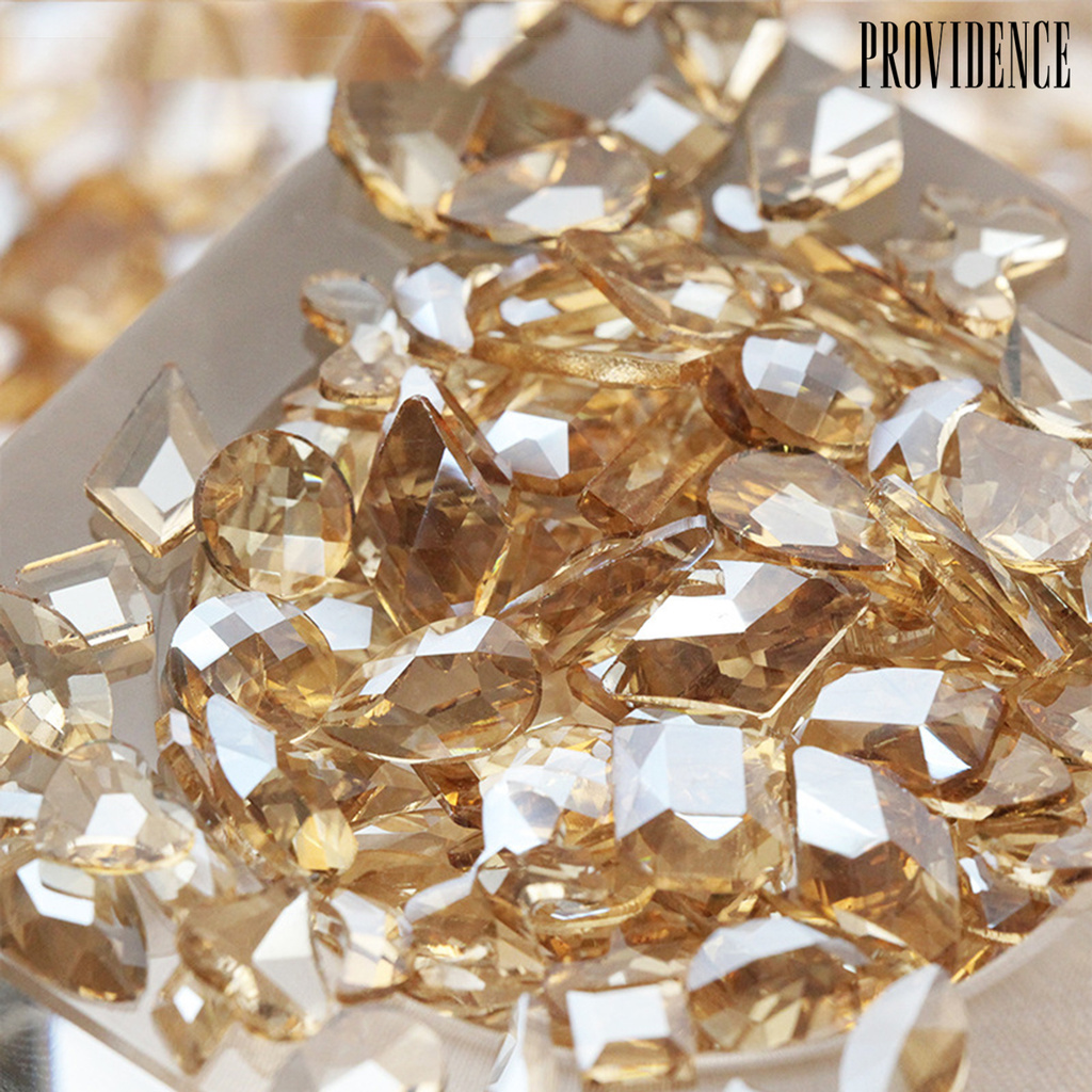 Providence 100pcs / Kantong Berlian Imitasi Flat Back Untuk Dekorasi Nail Art