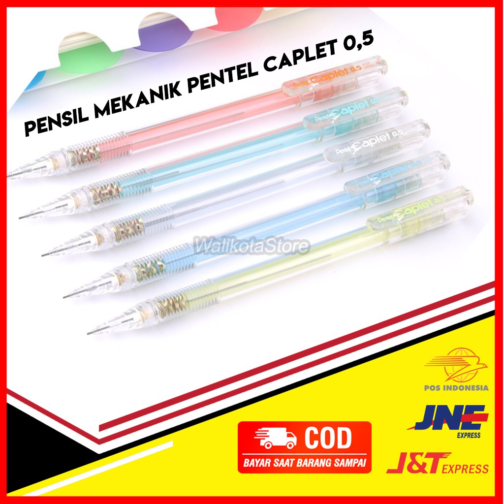 

PENSIL MEKANIK PENTEL CAPLET 0,5 / Mecanical Pencil Pentel Caplet 0,5