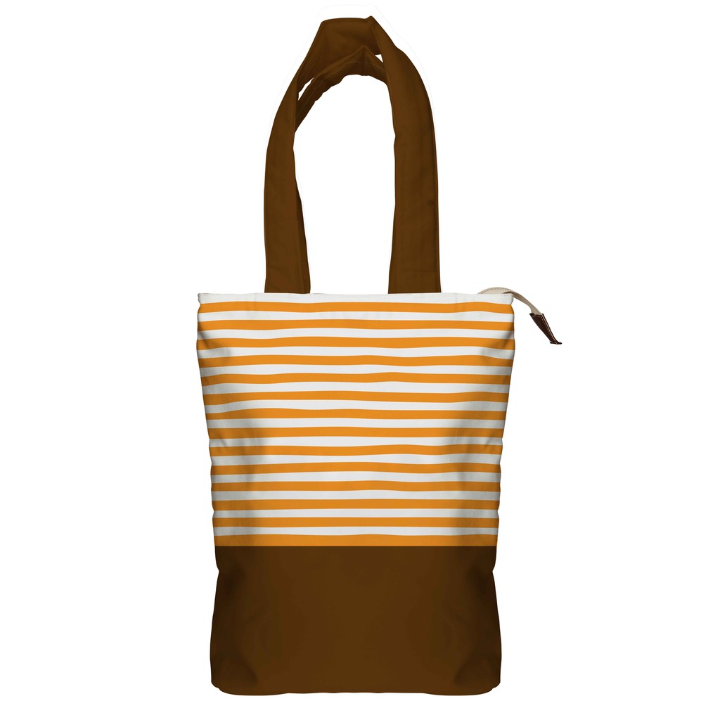 Tote Bag Kanvas Stripe Kuning