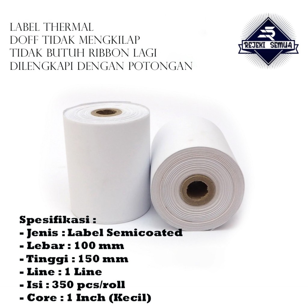 

Kertas resi Label Sticker Direct Thermal A6 10x15cm 100x150mm Barcode Stiker Termal jnt jne shopee RS3093