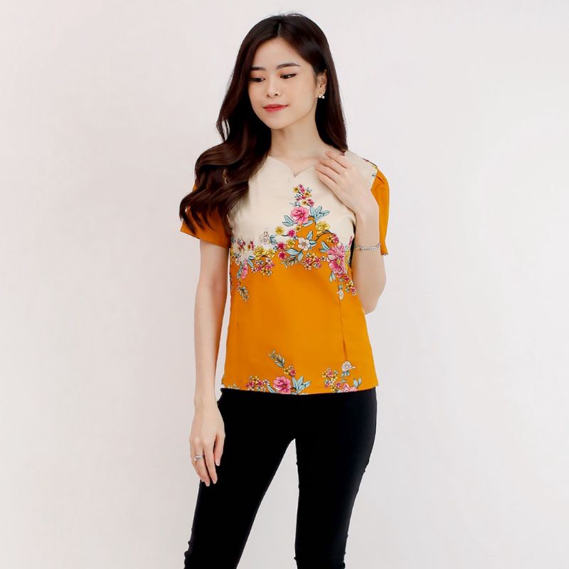 Batik wanita - Atasan blouse batik wanita fashion 632-7