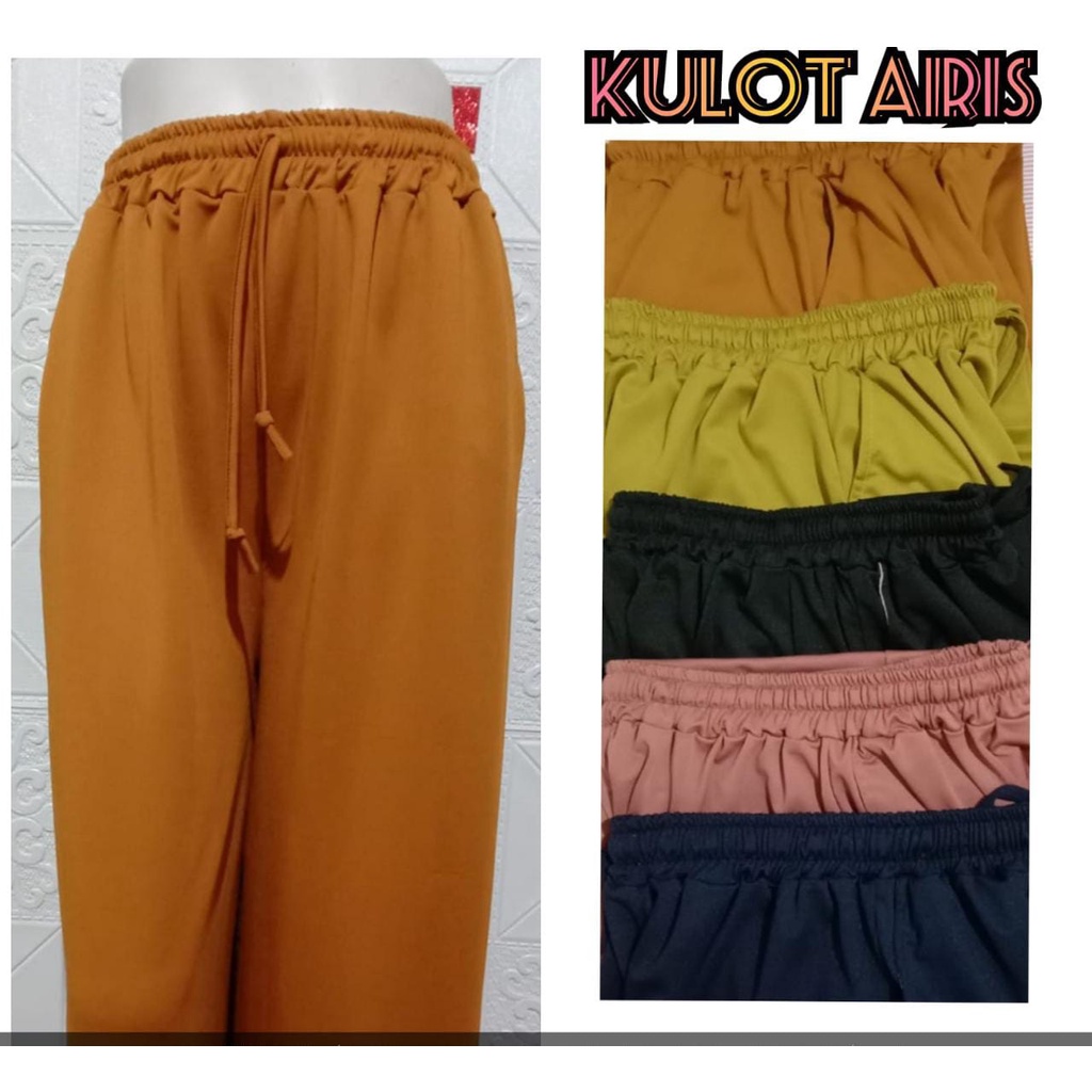 kulot highwaist jumbo berbahan airis lemon skin premium anti kusut celana panjang wanita korean style terbaru murah big size