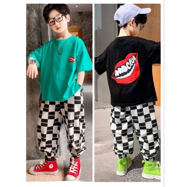 setelan anak laki laki import 4 tahun - 10 tahun celana panjang setelan anak laki laki korean style 