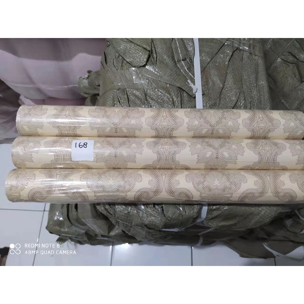 Wallpaper Sticker Dinding Motif Batik Polos