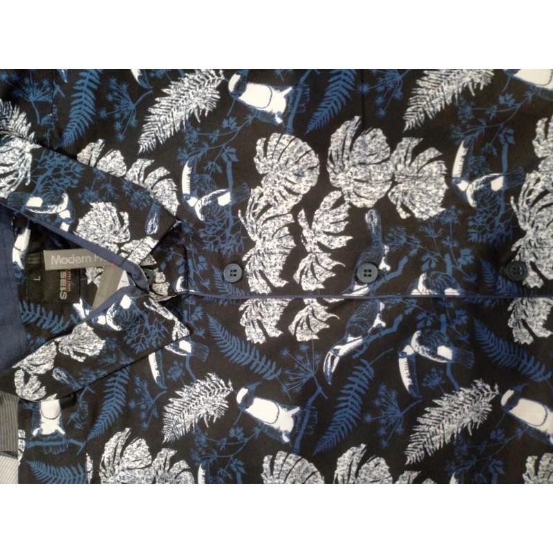 s 135 / slim fit / kemeja pendek printing