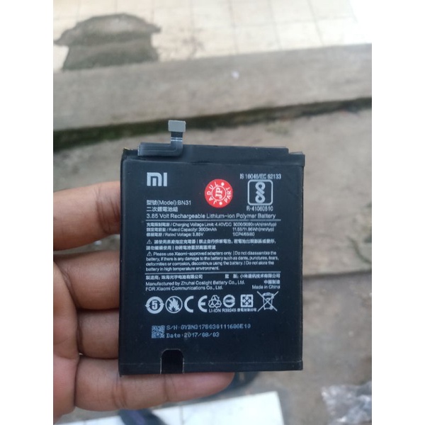 batre batrei baterai batrai Xiaomi Redmi note 5a / note 5a prime / mi A1 / 5x / S2 BN 31 original as