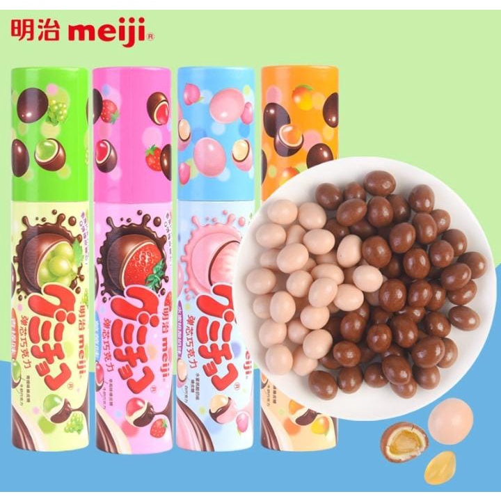 Coklat MEIJI Gummy Choco Tube 50 gram