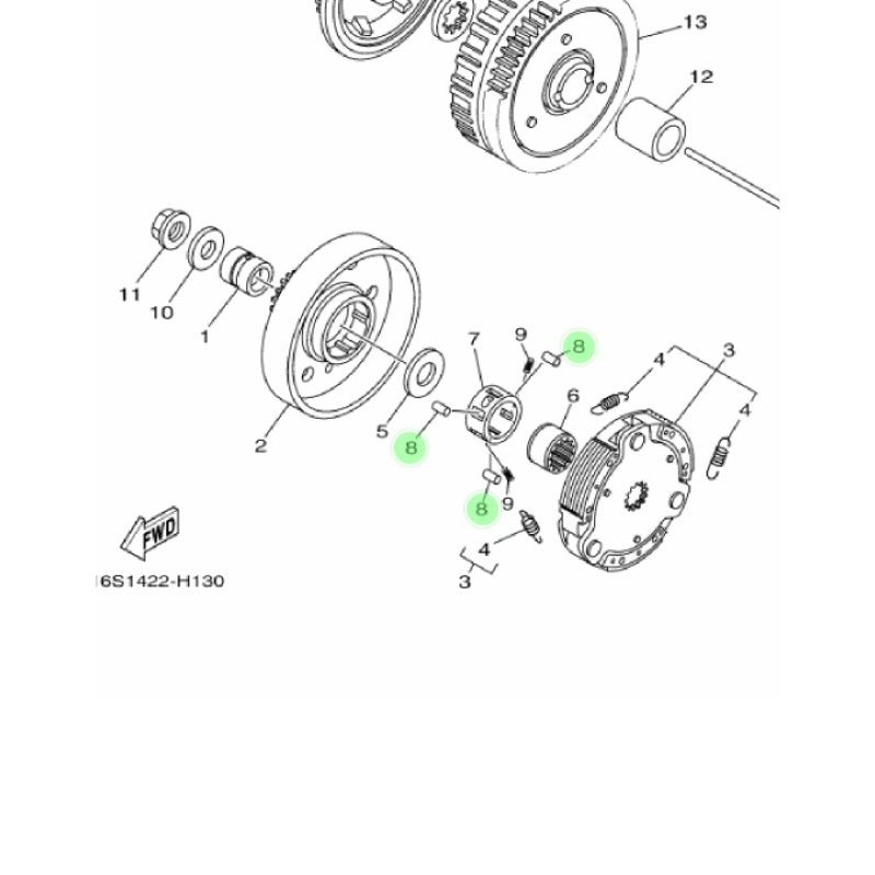 PIN DOWEL PELOR MIMIS BOSH BENTENGAN CAGE KOPLING JUPITER Z1 VEGA FORCE FI ORIGINAL 93606-10800