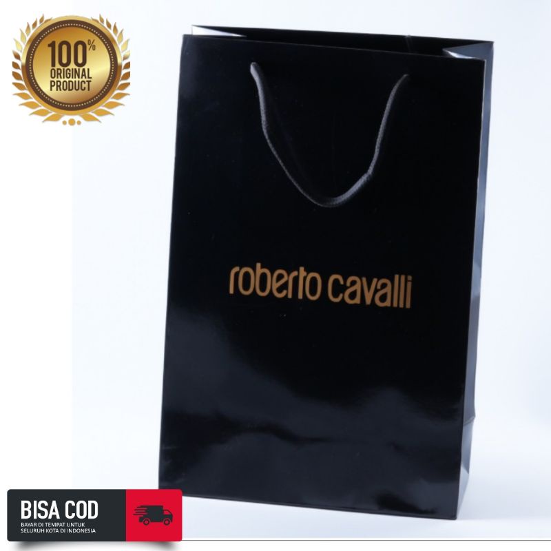 Paper Bag Original Merk Roberto Cavalli Black