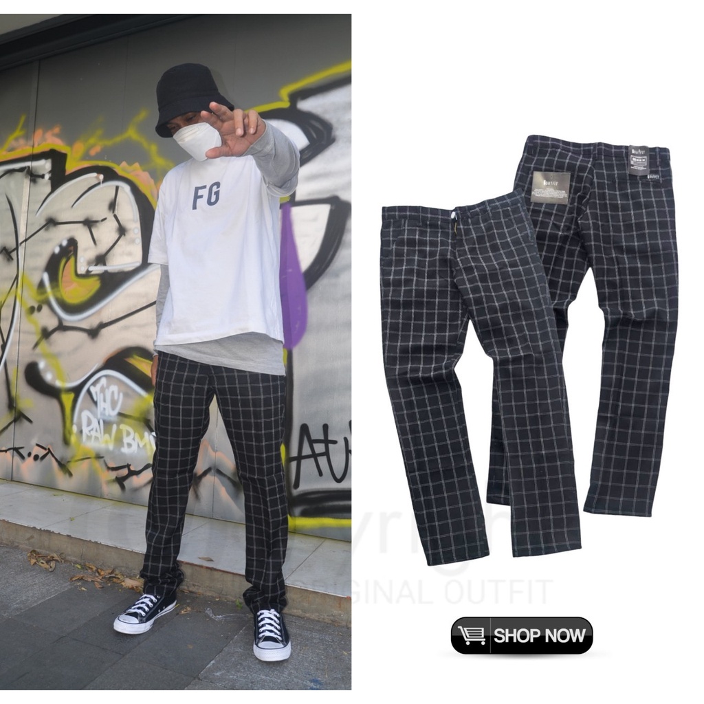 COD Celana Panjang Pria Tartan Pants / Style Pria Dewsa Remaja Kekinian Celana Panjang Tartan / Celana Tartan Kotak-kotak Murah / Celana  Panjang Distro Tartan Pants / Celana Casual Tartan Panjang Premium