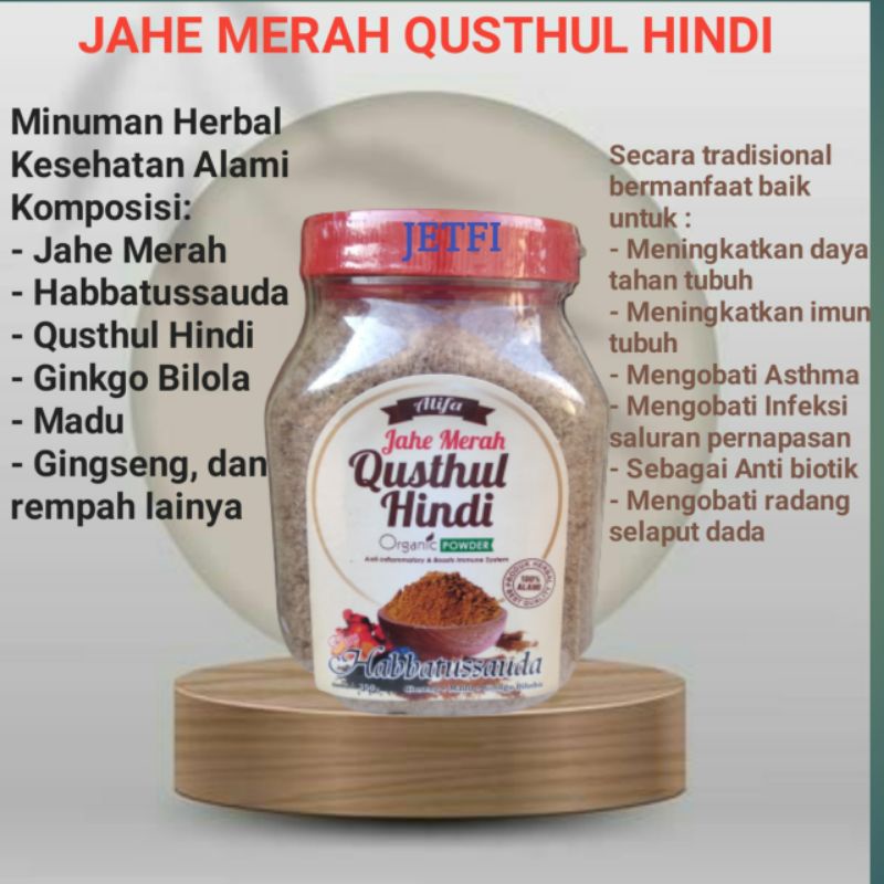 Jahe Merah Qusthul Hindi Plus Habbatussauda Minuman Herbal Kesehatan Alami