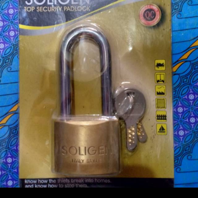 Soligen Gembok 50MML kuningan asli