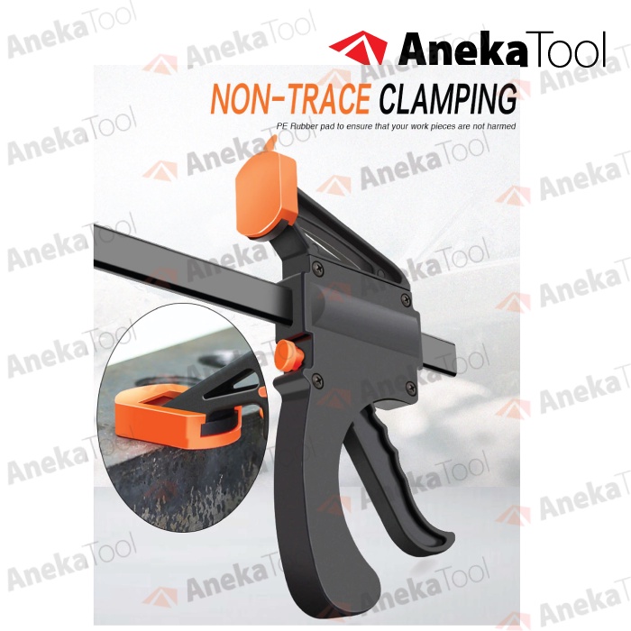 F Clamp 4&quot; 6&quot; 8&quot; - Quick Release - Alat Penjepit Kayu Besi Catok