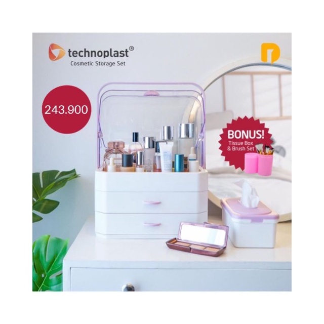 Technoplast Cosmetic Storage Set / Rak Kosmetik