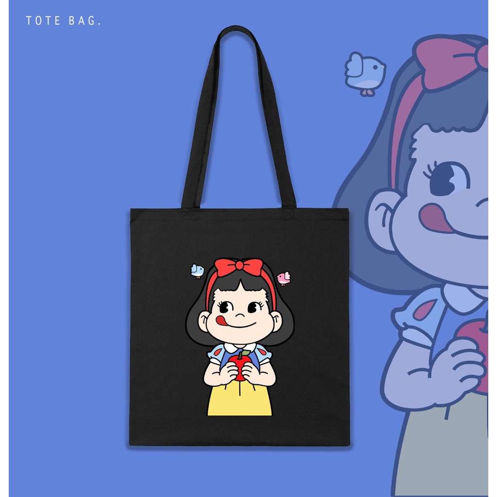 TOTE BAG WANITA / SNOW WHITE / TAS LES / TAS SANTAI / TAS KULIAH / BAHAN KANVAS