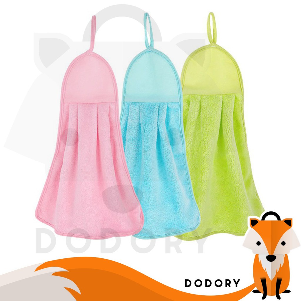 DODORY Lap Tangan Polos Kain Beludru Halus Handuk Mini