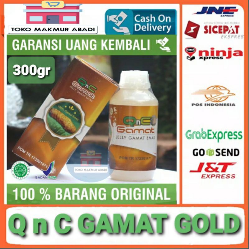 QNC Jelly Gamat Emas Original 330ml BPOM - Gelly Gamat Emas QNC