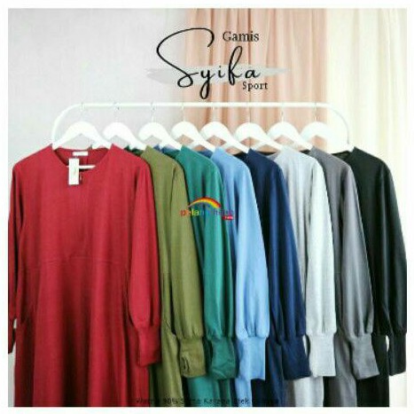 (Bisa COD) Best Seller Gamis Syifa Sport by Pelangi Hijab -Jilbab-Jubah-Olahraga-Kaos-Muslimah Wear