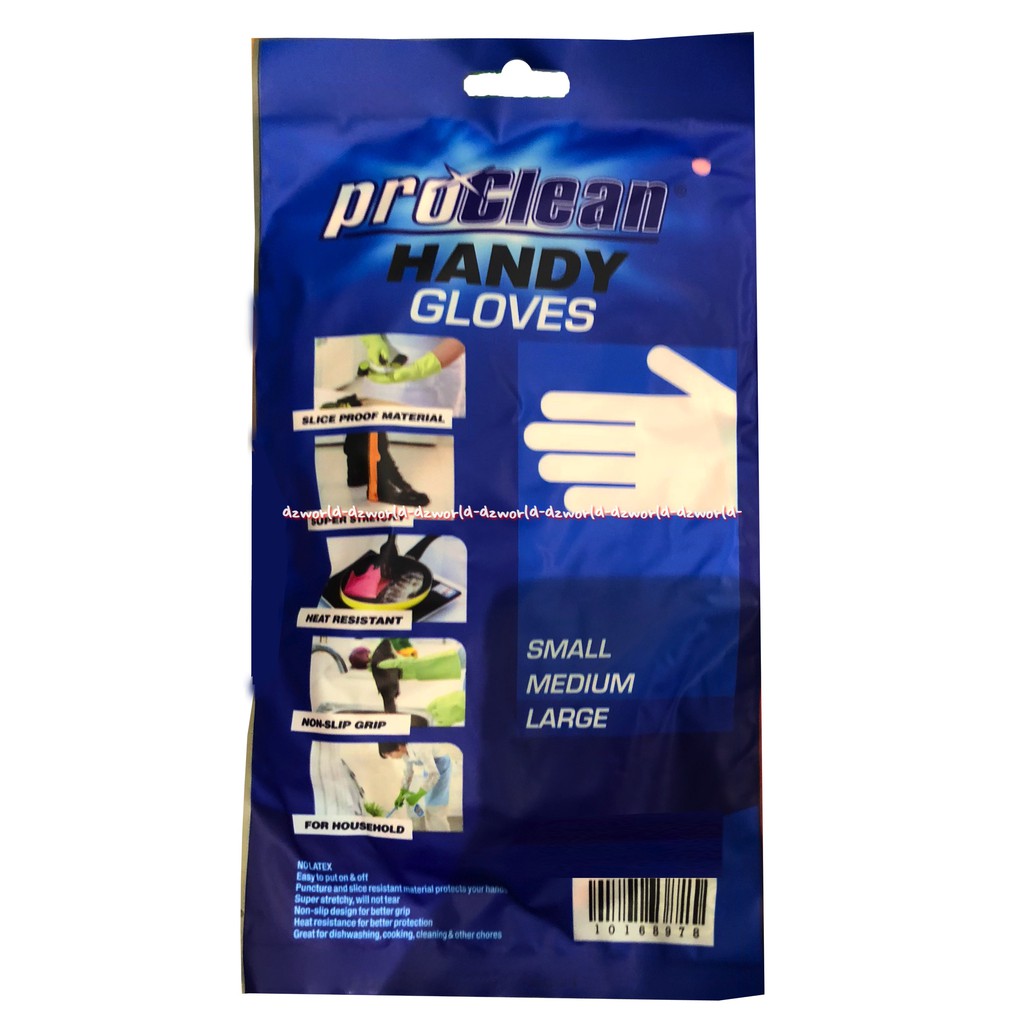 Proclean Handy Gloves Sarung Tangan Pro Clean 1 Pasang Sarung Tangan Karet Pro Clean Warna Orange