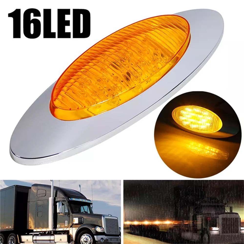 Lanfy Lampu Mobil Side Marker 16LED DC12V Truk Oleng Caravan Boat Warning Tail Light