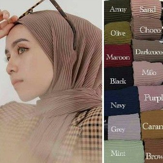 Pashmina Plisket Lidi Ceruty/Pashmina Plisket Original cerutyTerbaru/Pashmina Plisket Ootd Galery