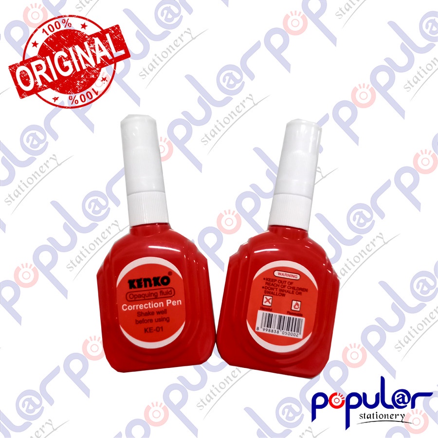 

Tip Ex / Correction Pen Cair Kenko KE-01 Botol Merah