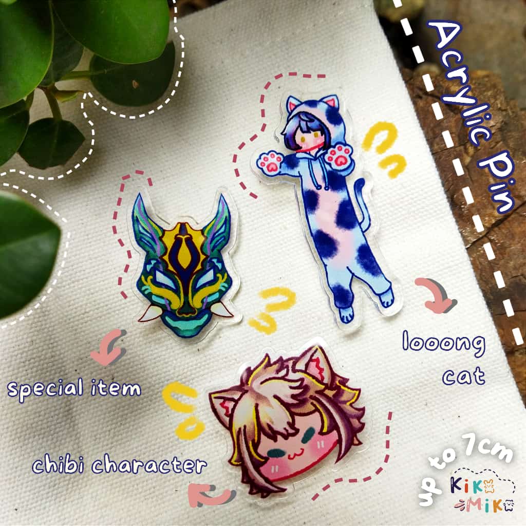 Pin Akrilik Genshin | Scaramouche Wanderer Al Haitham Kaveh Cyno Tighnari