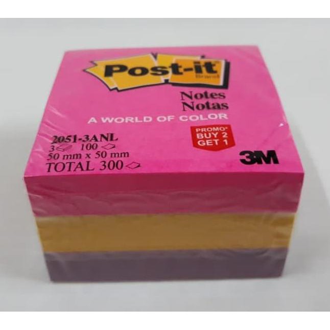 

Cuci Gudang Awal Tahun Post It 2051-3ANL (Pink, Yellow, Purple) Uk. 50 mm x 50 mm Cuci Gudang Awal