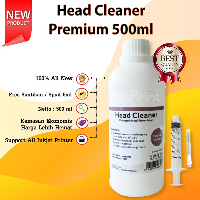 Head Cleaner Printer Canon Epson HP Pembersih Head Cartridge 500ml