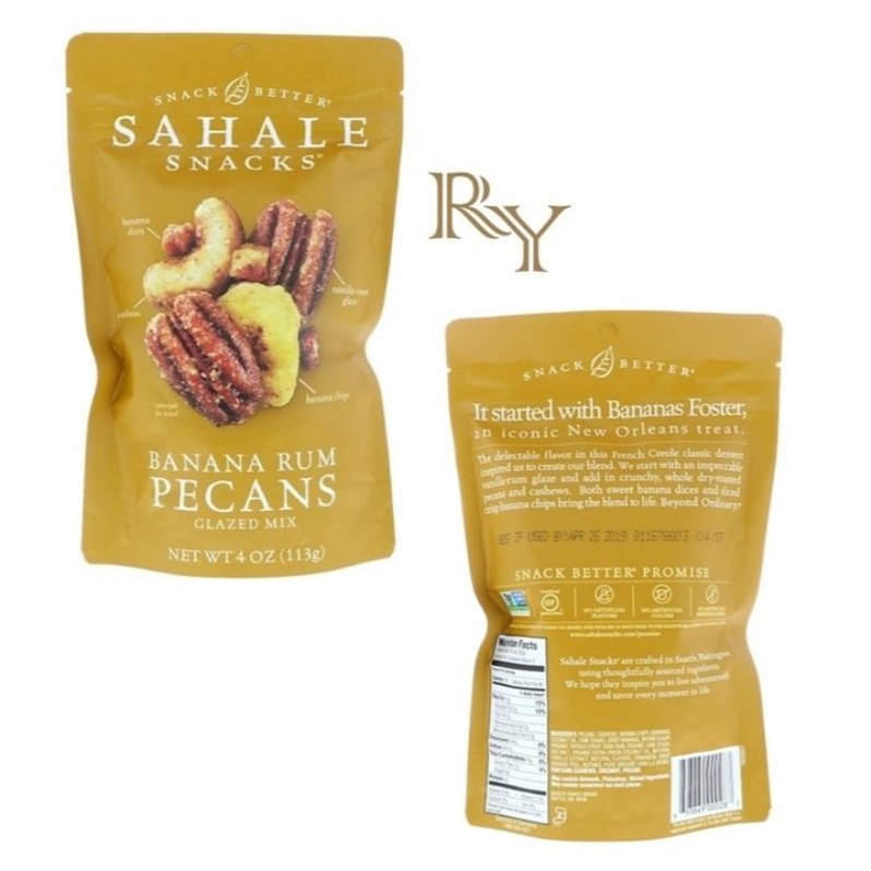 Original Sahale Snack Glazed Mix, Banana Rum Pecans 4 oz (113 g)