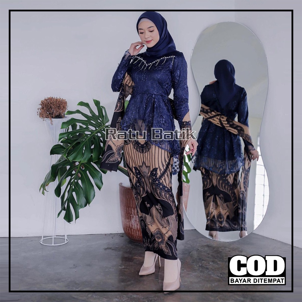 RATU BATIK - NEW ARrival Sarimbit Kebaya Wisuda Tille Mutiara kebaya payet V Modern premium