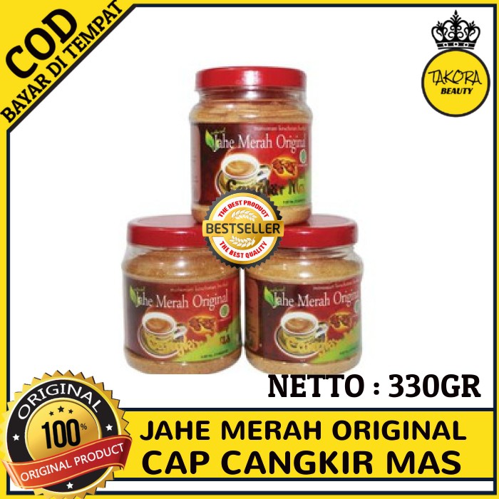 JAHE MERAH BUBUK ORIGINAL CAP CANGKIR  MAS 330 GR DD 78F 