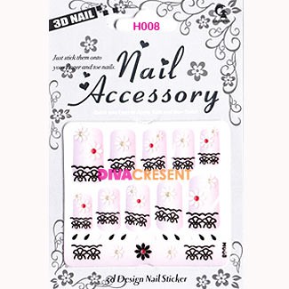 ISI 2 PACK 3D NAIL ART STICKER H001-H012