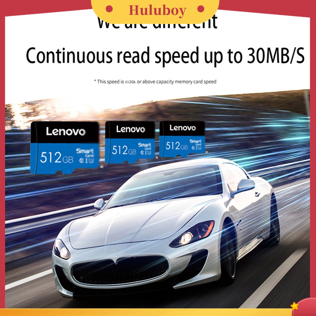 (Huluboy) Kartu Memori TF / SD Card 16GB / 32GB / 64GB / 128GB / 256GB / 512GB / 1TB High Speed Tahan Benturan Untuk Lenovo