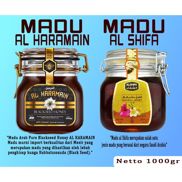 Madu Al Shifa 1kg Madu Arab Al Wiqaia 1 Kg Multi Plower Madu Haramain 1kg Indonesia